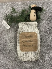 Primitive Winter Snowman Decor