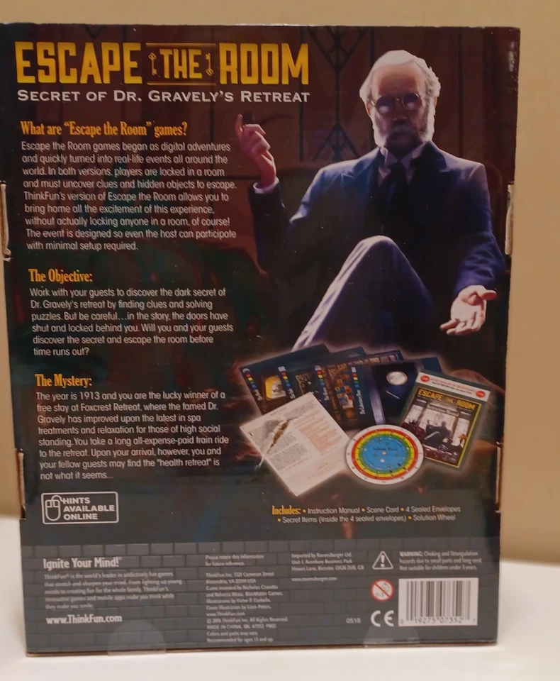 Escape The Room Secret Of Dr. Gravely's Retreat Thinkfun Game - Image 2 of 2