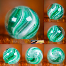 Handmade Green Onionskin Marble, 0.5 in, Peewee, Near Mint , Germany, S1584