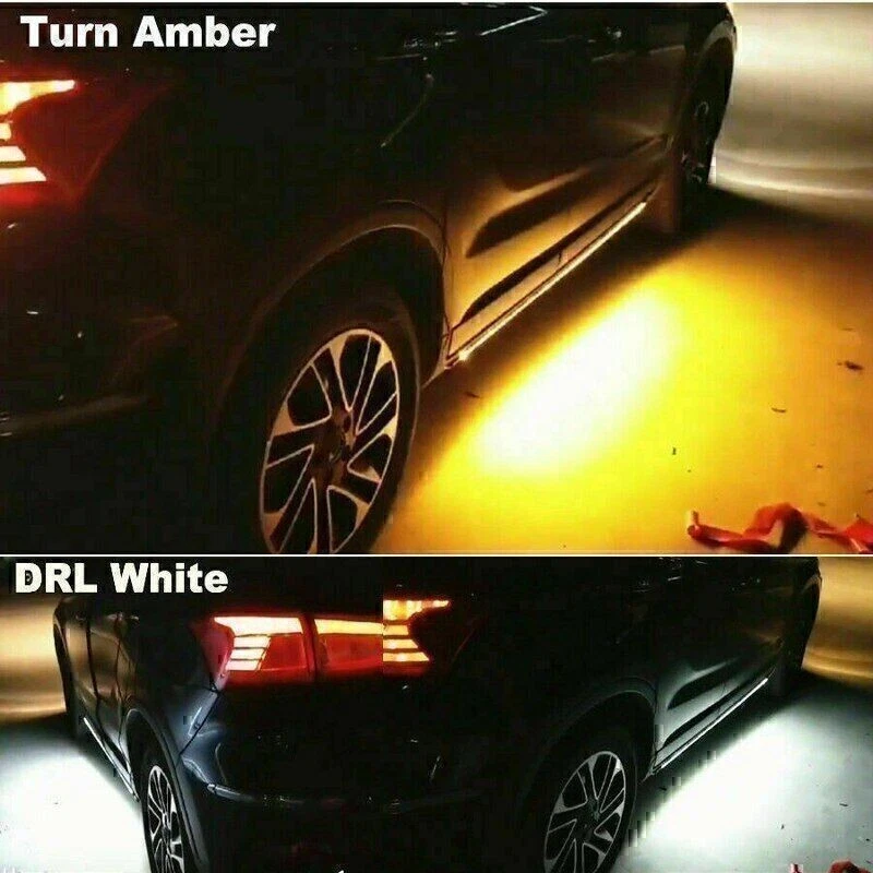 2X Luces LED de 60" para estribo ámbar secuencial marcador lateral y luz de señal de giro Foto 2 de 4