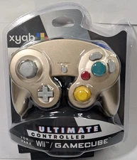 GameCube Controller Gold XYAB Branded Wired New and Sealed