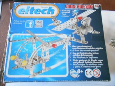 EITECH Construction C67: Hubschrauber UND Flugzeug. Komplett. Beide Anleitungen!