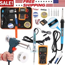 60W Electric Soldering Iron Welding Gun Tool Kit Solder Wire Desoldering Pump
