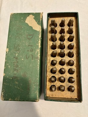 VINTAGE MARK RITE GREENFIELD STEEL STAMP CORP MA LETTERS 27 PIECE PUNCH SET 1/8 