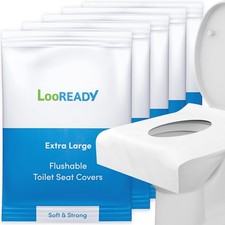 Toilet Seat Covers Disposable Flushable - Extra Large 18 x 22 - Super Thick,