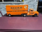 Vintage 1950's - 1960's Tonka Allied Van Lines Tractor Trailer, Pressed Steel