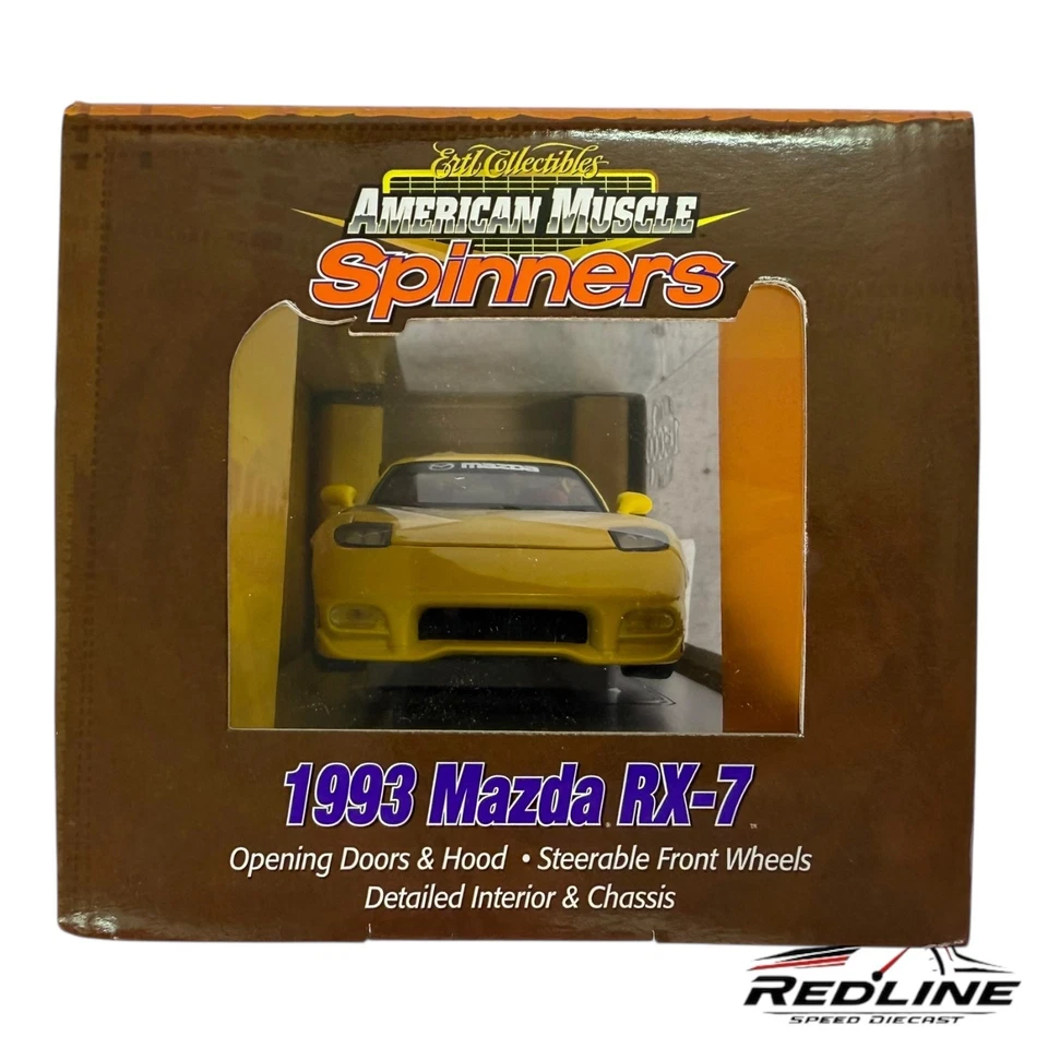 🔥Mazda RX-7 1993 American Muscle Spinners coleccionables Ertl 1 de 5000 1:18 HW🔥 Foto 4 de 4