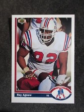 1991 Upper Deck #352 Ray Agnew New England Patriots Football Card