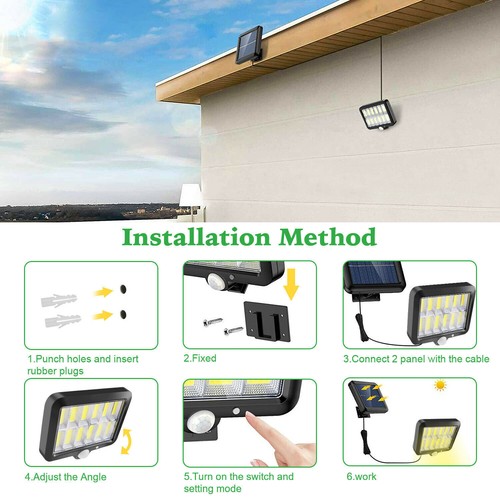 2PCS Outdoor Solar Street Light Motion Sensor Flood Lamp Yard Dusk To Dawn Lamp - Picture 14 of 22