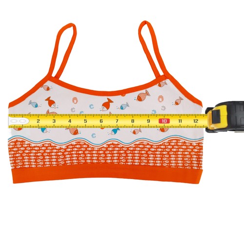 6 PK GIRL'S TRAINING BRA MULTICOLOR MULTI DESIGN COTTON SPANDEX 8-12 YRS - Picture 15 of 40