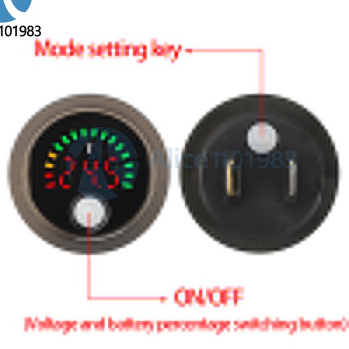 DC7-100V Voltímetro Impermeable LED Digital Voltaje Indicador de Potencia + Antirreversa - Imagen 5 de 28