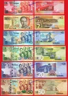 GHANA FULL SET 1 2 5 10 20 50 Cedis 2015 (2016) Pick 37/42 SC / UNC