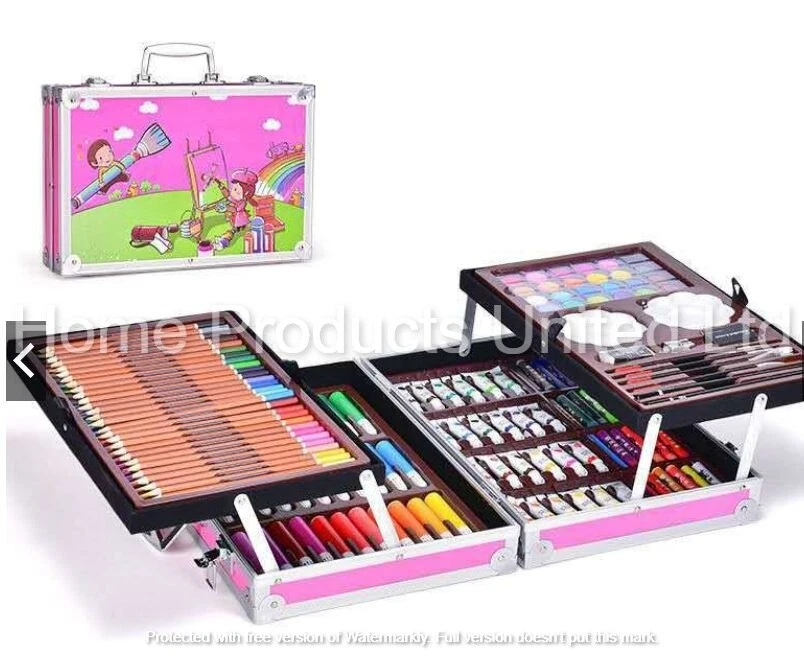 145pcs Kids Art Set Children Drawing Set Water Color Pen Crayon