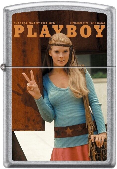 Zippo Playboy September 1970 Cover Street Chrome Windproof Lighter NEW RARE. Available Now for 20.13