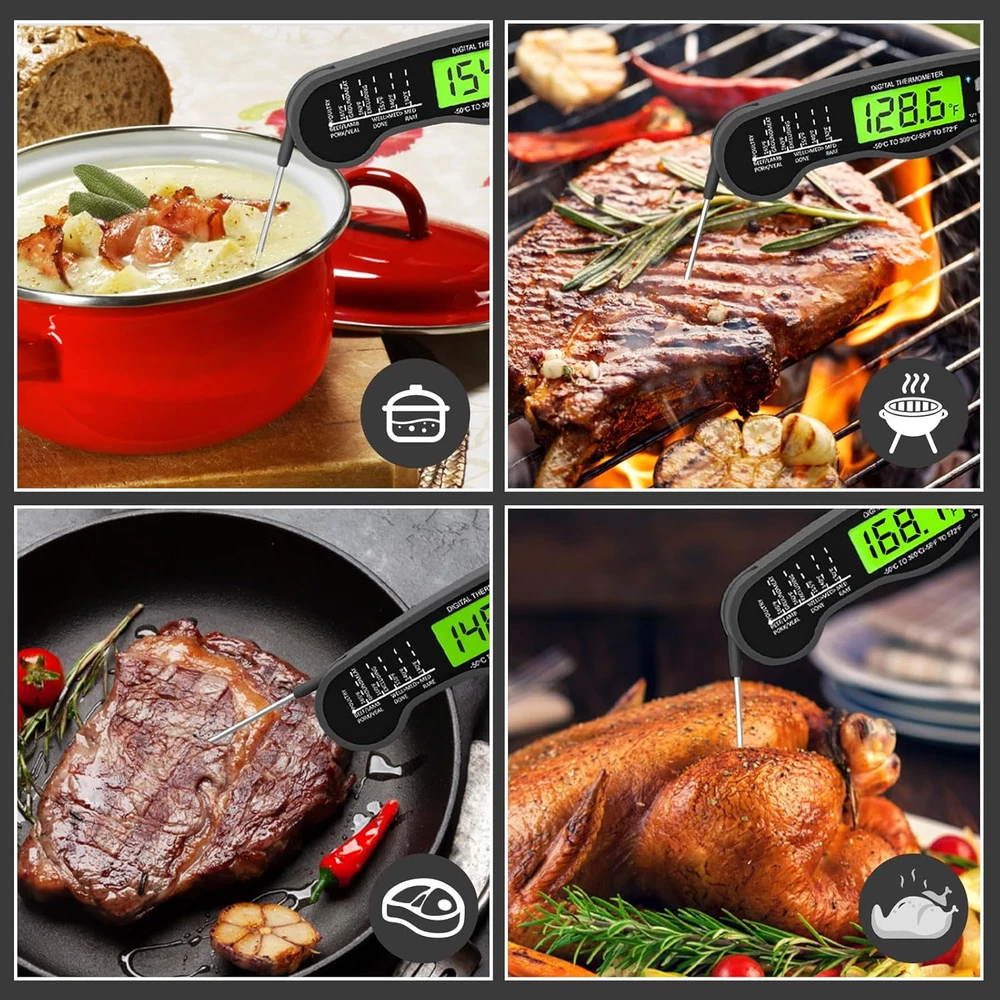 Meat Thermometer Digital - Fast Instant Read Food Thermometer for Cooking, Candy