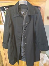 William Wallace Black Thinsulate Womens L Trench Coat Rmvable Jacket Lining