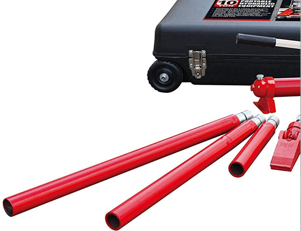 Portable Hydraulic Ram Auto Body Frame Repair Kit Torin 10 Ton Rolling