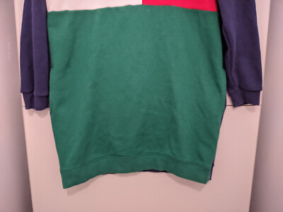 Tommy Hilfiger Dress Womens M Logo Sweatshirt Hoodie Colorblock