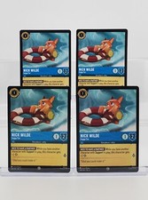 Disney Lorcana Nick Wilde - Soggy Fox 148/204 Azurite Sea Common 4 Cards Set