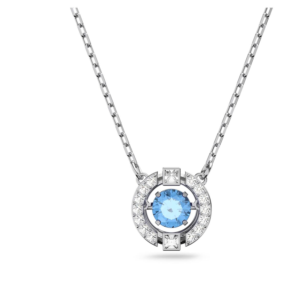 ★SWAROVSKI★ Una Blue Rhodium Necklace 5614926 Swarovski Una Necklace Round Cut, Blue, Rhodium Plated