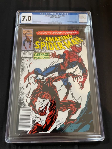 Amazing Spider #361 - CGC 7.0 - First Appearance of Carnage (news stand)