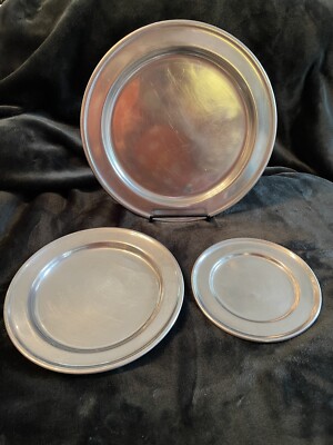 SALE!  Pewter plates Woodbury Pewterer American Eagle crest dinner salad bread