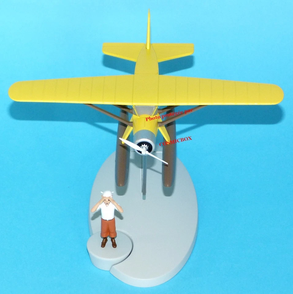 Seaplane & Figure TINTIN in metal BELLANCA 31 PACEMAKER plane aeroplane aircraft - Image 3 of 4
