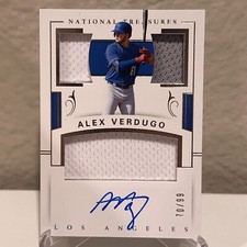 2018 Panini National Treasures Player's Collection Auto Relic /99 Alex Verdugo