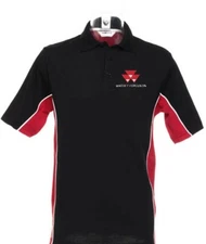 Massey Ferguson Tractor Contrast Polo Shirt - Embroidered - XXS to 3XL
