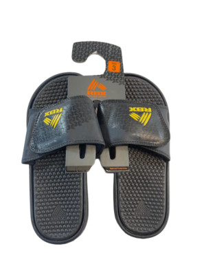 Hausschuhe Kleine Jungen RBX Komfort Aktiv Sandalen Flip Flops-Black/Gelb, Eu 3