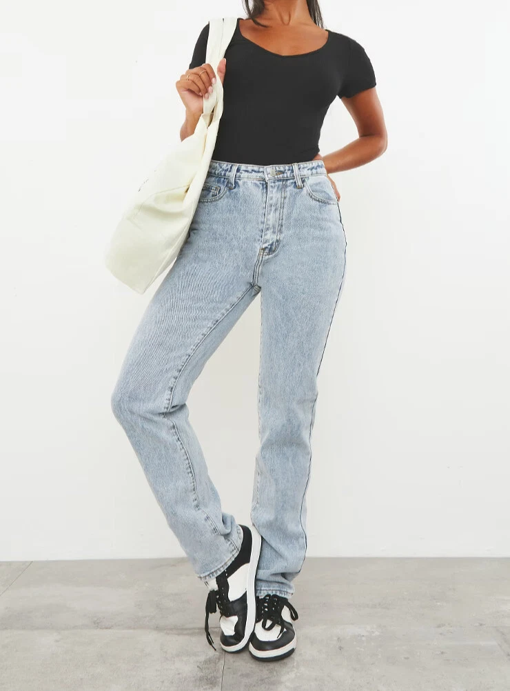 Long boyfriend jeans cheap