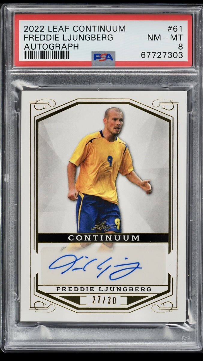 FREDDIE LJUNGBERG PSA 8 Signatures /30 AUTO Sweden Leaf Continuum