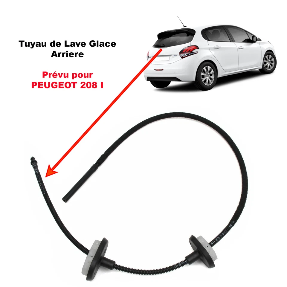 TUYAU DURITE DE LAVE GLACE ARRIERE PEUGEOT 208 I - 9816910280 - Photo 2/3