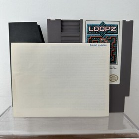 Vintage Video Game Cartridge LOOPZ Nintendo Game System NES w Instruction Manual