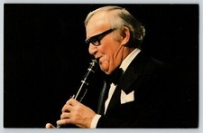 Postcard Benny Goodman on Clarinet - Jazz Musician