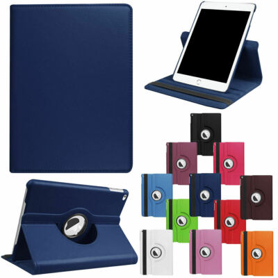 For iPad Pro 12.9 11 10.9 10.2 10.5 9.7 Smart Stand 360 Rotating PU Leather Case