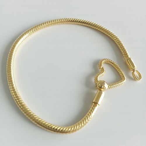 Bracciale Pandora Momenti Chiusura Cuore Catena Serpente Sacchetto Regalo - Foto 3 di 4