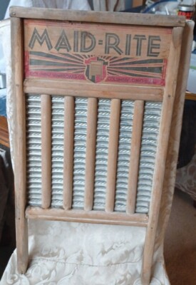 Vintage Maid-Rite Wash Board Columbus Washboard Co. | eBay