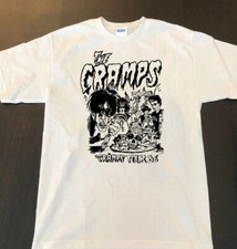 The Cramps Tour 86 Tshirt Tees White Tshirt TE4270