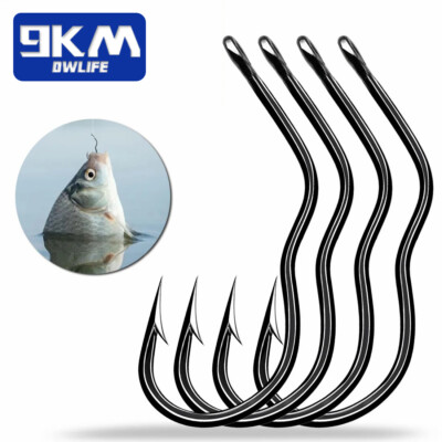 50~200Pcs Automatic Flip Fishing Hooks Barbed Hook for Bass Carp Fishing Tackle
