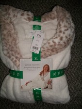 NEW WITH TAGS WOMEN'S SIZE XL CAROLE HOCHMAN LONG PLUSH OFF WHITE ROBE 5254