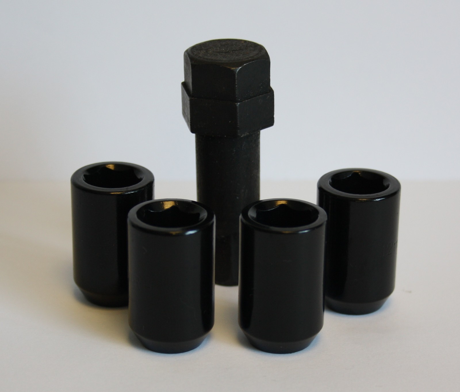 M12 X 1.5 BLACK TUNER SLIMLINE LOCKING WHEEL NUTS HONDA CIVIC MK7 MK8