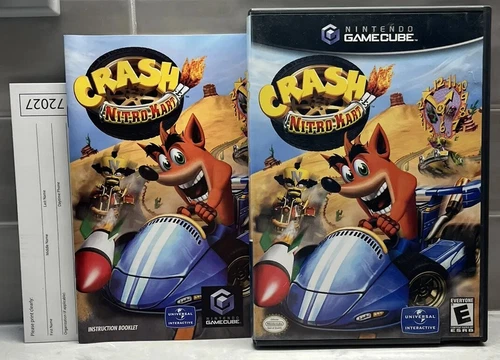 Crash Nitro Kart (Nintendo GameCube, 2003) w/ Manual + Reg Card TESTED AUTHENTIC