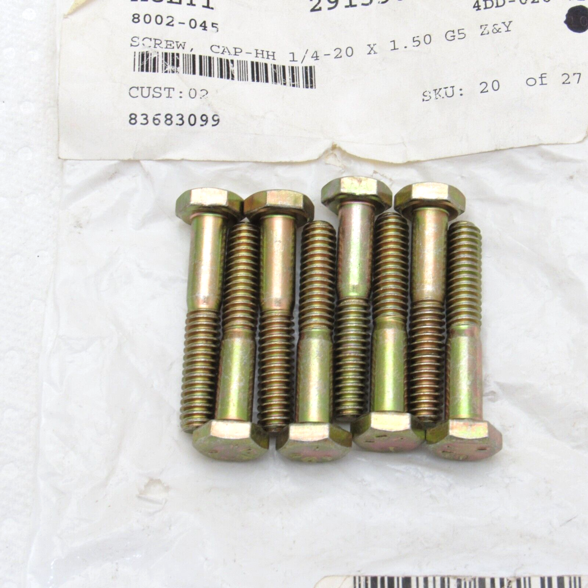 Arctic Cat Snowmobile OEM 1/4-20x1.50 HH Cap Screws Bolts 8002-045