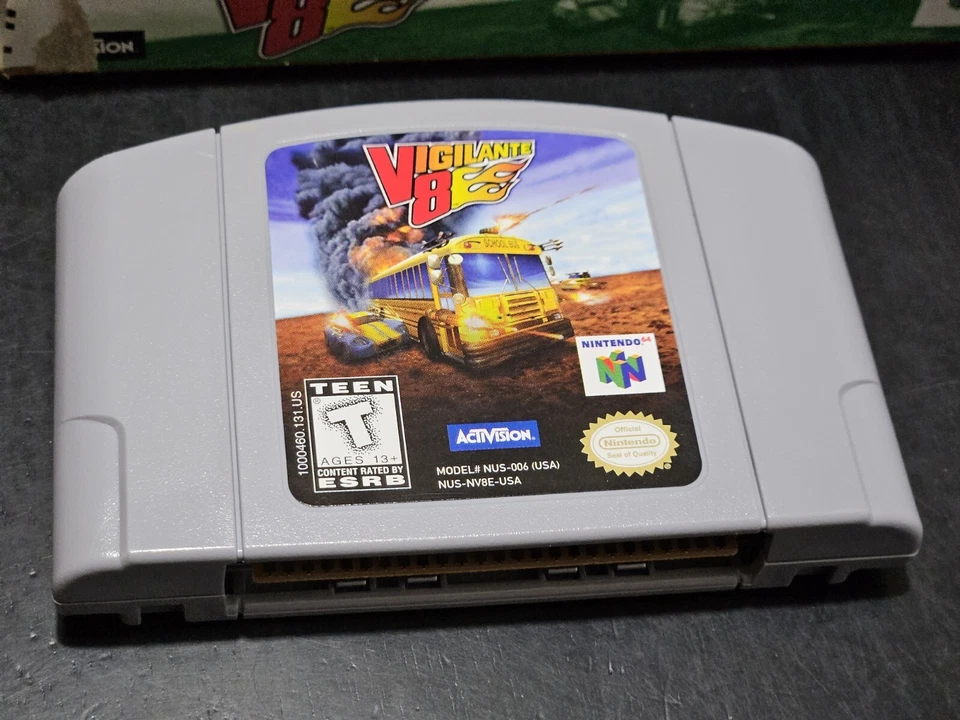 Vigilante 8 (Nintendo 64, 1999) AUTHENTIC! COMPLETE! TESTED! REGISTRATION! - Image 2 of 4