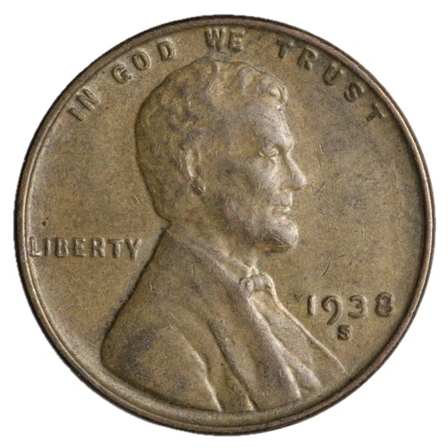 1938-S Lincoln Wheat Cent Penny F/VF Or Better - Complete Your Album!!