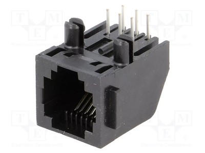 Buchse PIN: 6 6p6c Kat: 3 Steckverbinder: RJ12 THT auf PCB