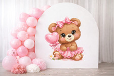 Large Teddy Bear Wall Decal 47x64cm Baby Birthday Backdrop Sticker Nursery Baby