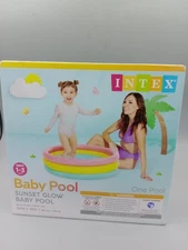 Intex  Sunset Glow Soft Inflatable Baby Pool 58924EP 34in x 10in - NEW