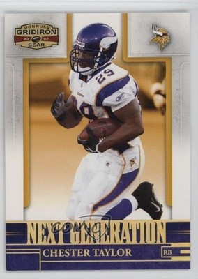 2007 Donruss Gridiron Gear Next Generation Gold /100 Chester Taylor #NG-34 19bs
